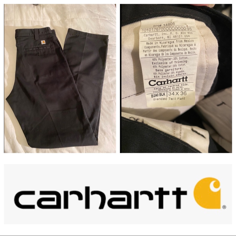 Carhartt Men’s Master Pant Black Men’s 34/36 NWOT